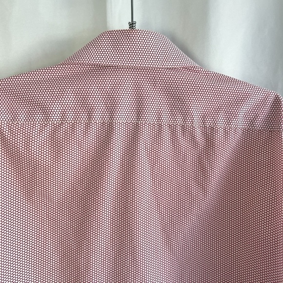 MICHEAL KORS RED WHITE DRESS SHIRT SLIM FIT  COTTON BUTTON DOWN SHIRT MEN 16 1/2 - Picture 9 of 11